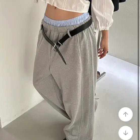 [SOLD OUT] 하이원스 새깅팬츠 차콜컬러 새제품