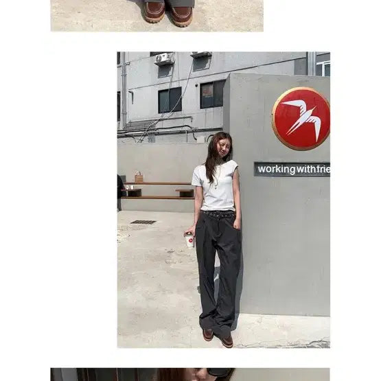 [BUNJANG] Frilly Petal Eyelet Point Pants Charcoal / 프릴리 페탈아일렛 포인트팬츠 차콜컬러 새제품