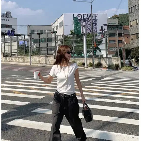 [BUNJANG] Frilly Petal Eyelet Point Pants Charcoal / 프릴리 페탈아일렛 포인트팬츠 차콜컬러 새제품