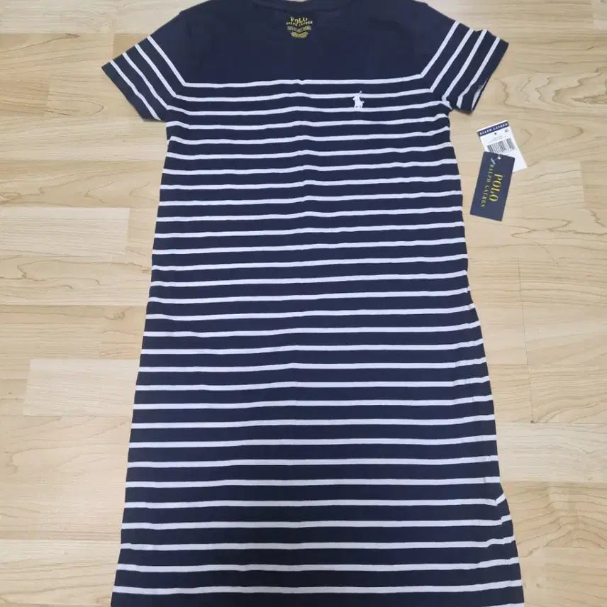 [BUNJANG] Polo Ralph Lauren Striped Short-Sleeve Dress / [택채 새제품] 폴로 랄프로렌 스트라이프 반팔 원피스