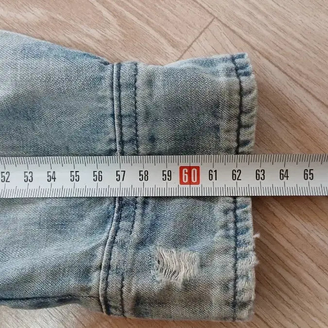 [BUNJANG] Zara Vintage Washed Denim Shirt L / 자라 Zara 빈티지 데미지 워싱 데님셔츠 L