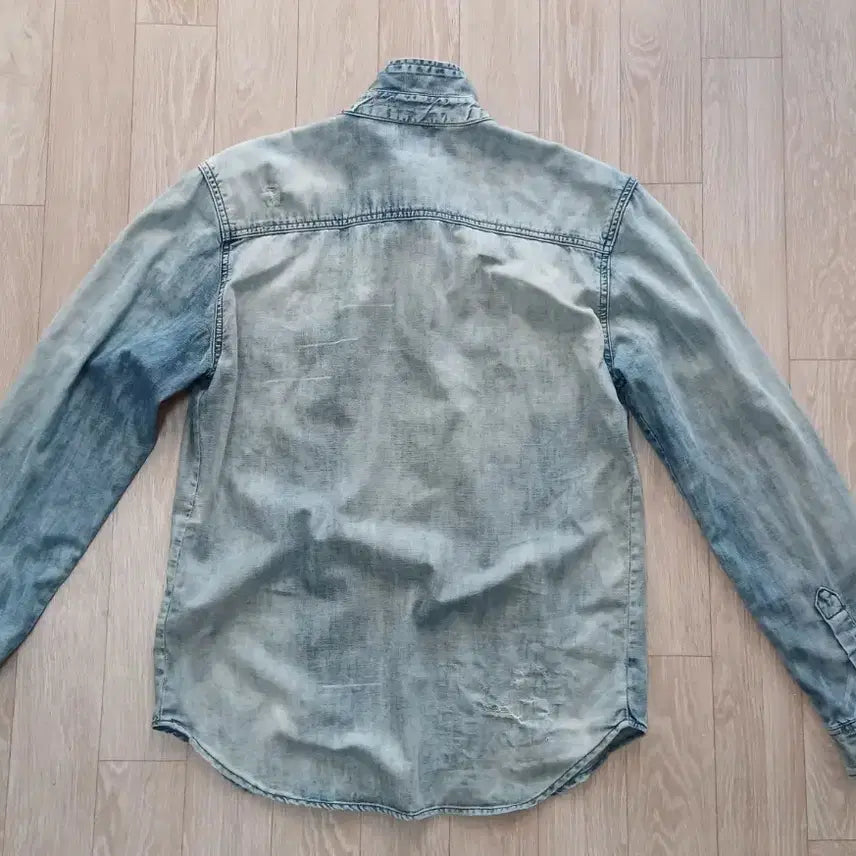 [BUNJANG] Zara Vintage Washed Denim Shirt L / 자라 Zara 빈티지 데미지 워싱 데님셔츠 L