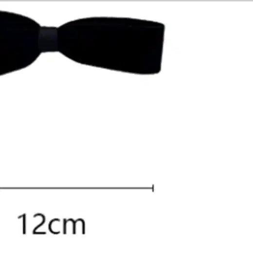 [BUNJANG] Velvet Ribbon Black Claw Hairpin / 벨벳 리본 블랙 집게 헤어핀 1개