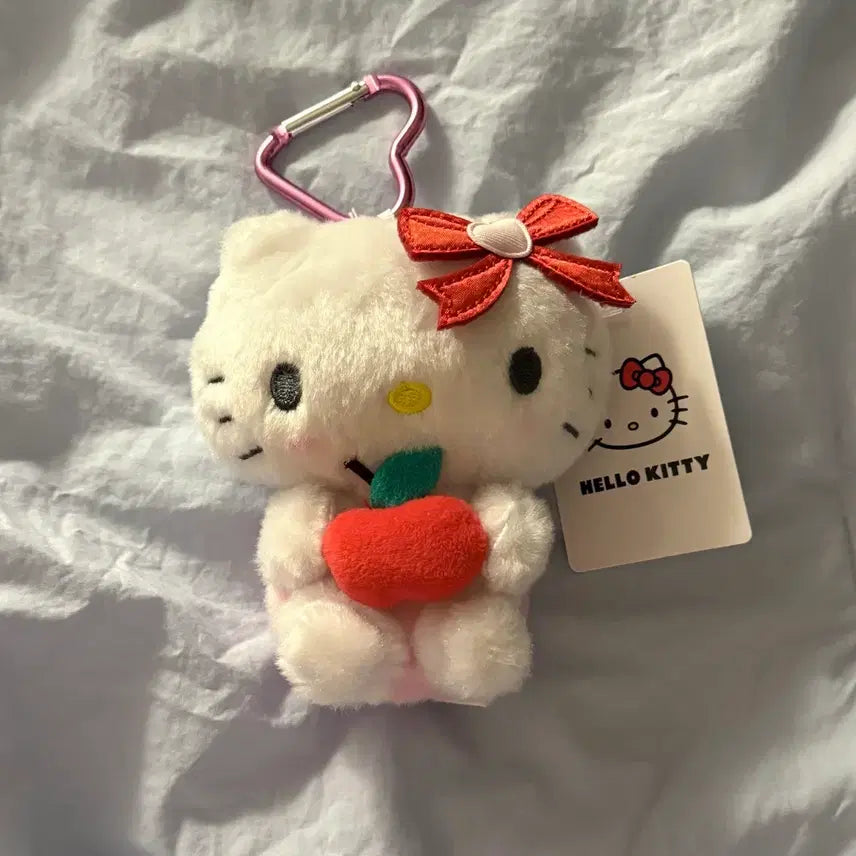 [BUNJANG] Sanrio Hello Kitty Apple Keychain Plush / (새상품) 헬로키티 애플 사과 키링 인형