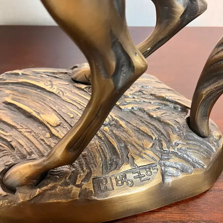 [BUNJANG] Oh Byung-geun 1985 Bronze Horse Sculpture / 오병근작가 1985년 대형 동브론즈 말 - 야성의 포효