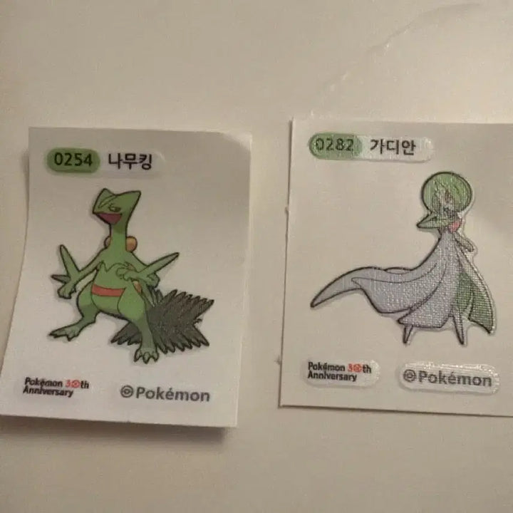 [BUNJANG] Pokemon 30th Anniversary Sticker - Charmander, Victini, Gardevoir, Grovyle / 포켓몬 30주년 띠부실 파이리 비크티니 가디안 나무킹