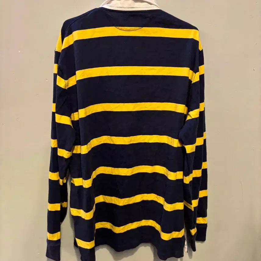 [BUNJANG] Polo Ralph Lauren Striped Rugby Shirt / 폴로 랄프로렌 정품 단가라 럭비티 (얼룩)