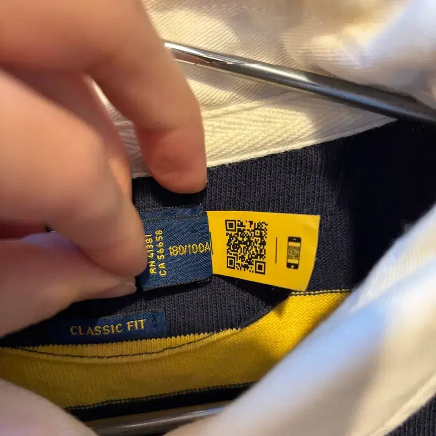 [BUNJANG] Polo Ralph Lauren Striped Rugby Shirt / 폴로 랄프로렌 정품 단가라 럭비티 (얼룩)