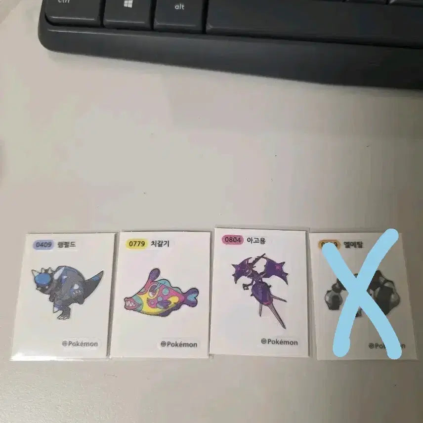 [BUNJANG] Pokemon Sticker Collection - Rampardos, Bastiodon, Aggron, Melmetal / 포켓몬 띠부씰 팝니다 램펄드 치갈기 아고용