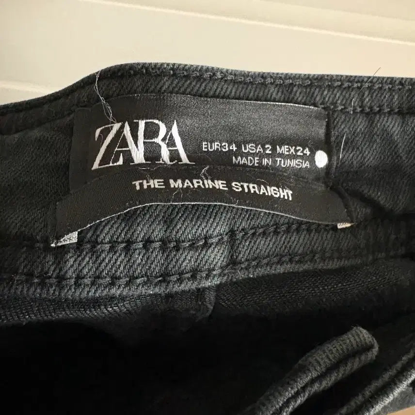 [BUNJANG] Zara Marine Straight Jeans / Zara marine straight jeans 블랙/자라 스트레이트진