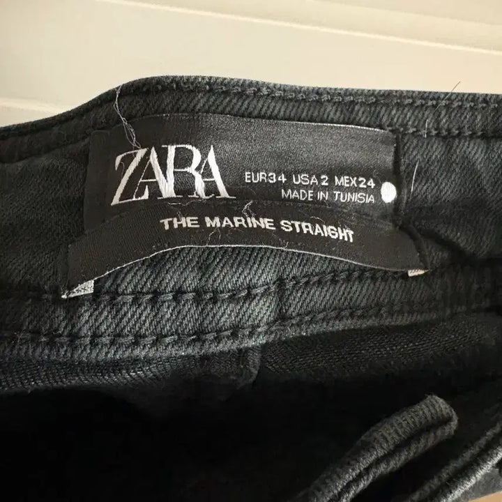 [BUNJANG] Zara Marine Straight Jeans / Zara marine straight jeans 블랙/자라 스트레이트진