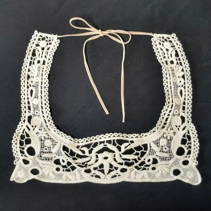 [BUNJANG] Vintage Cotton Lace Collar / 빈지티 코튼 레이스 카라