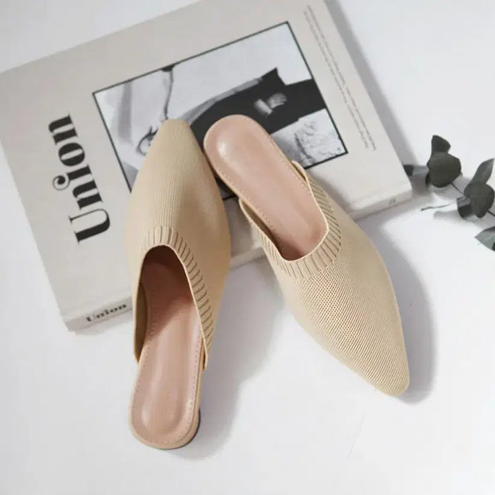 [BUNJANG] Pointed Toe Knit Mule Slippers / 새상품 특가) 뾰족코 니트뮬 슬리퍼(230,240)