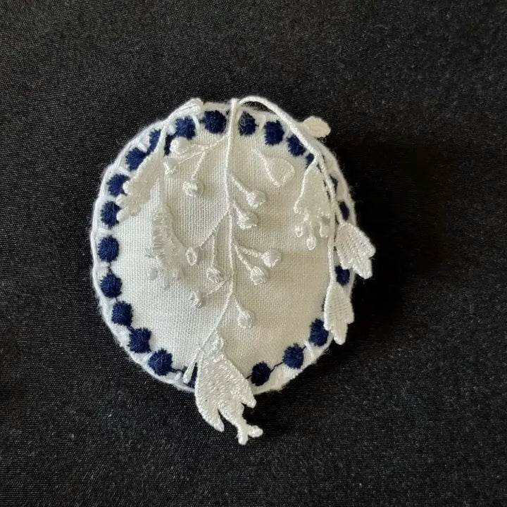 [BUNJANG] Antique French Lace and Brooch Set / 앤틱 프랑스 레이스,브로치 세트