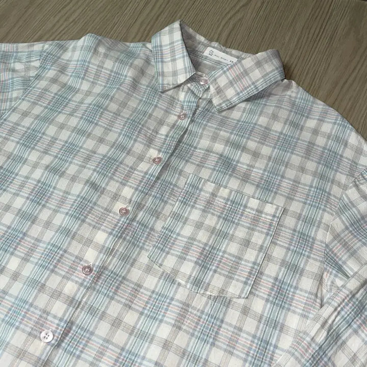 [BUNJANG] Slow and French, Striped &amp; Checked Short Sleeve Shirts / 에이블리 슬로우앤드 반팔 셔츠 스트라이프 셔츠 체크 셔츠