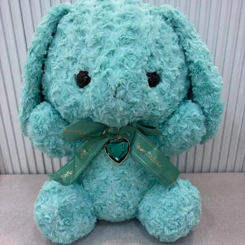 [BUNJANG] Happyverse Lop Ear Rabbit 50cm Plush Doll / 해피버스컬러 롭이어 토끼 대형 50cm 인형 민트 새상품