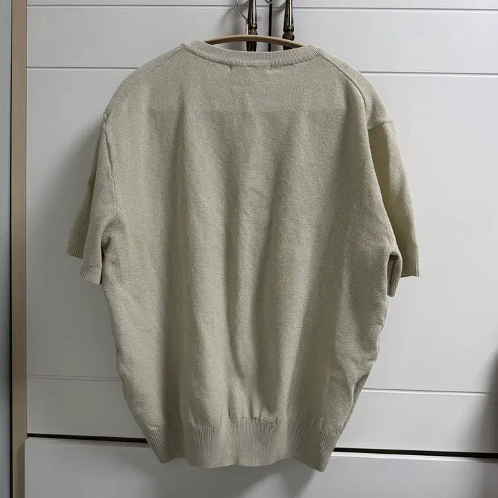 [BUNJANG] Spao Henley Neck Short Sleeve Knit Top / 새상품)스파오 남성 여성 헨리넥 반팔 니트 xxl 라이트베이지