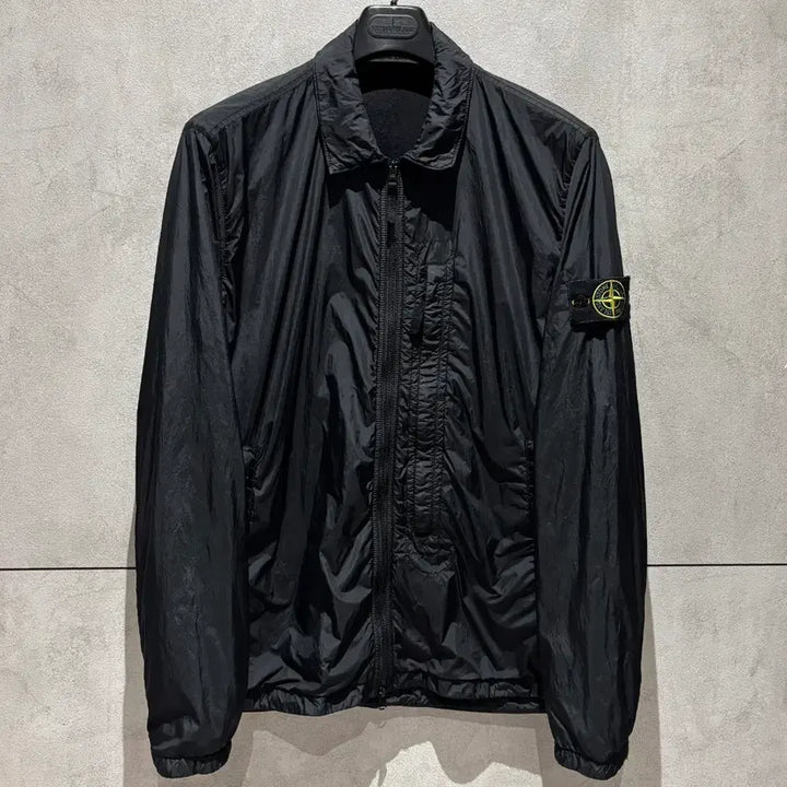 [BUNJANG] Stone Island Crinkle Reps Windbreaker Jacket (Black) / A+ / L (103) 스톤아일랜드 크링클랩스 바람막이 블랙