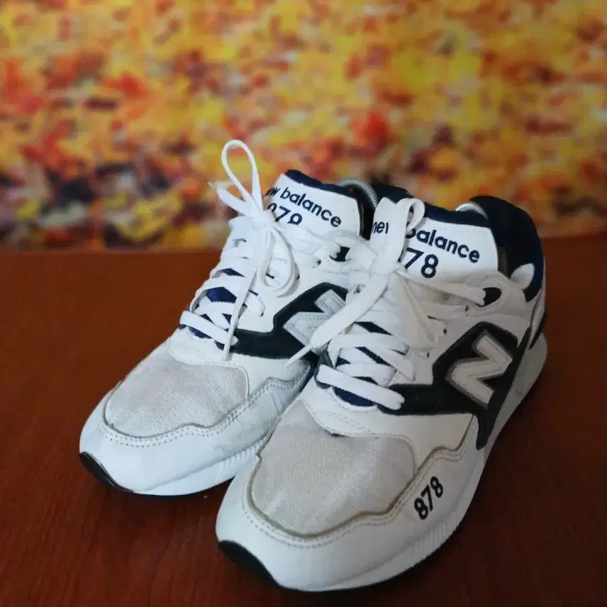 [BUNJANG] New Balance 878 White and Black Sneakers 250 / 뉴발란스 878 흰검 스니커즈 250