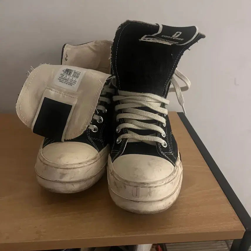 [BUNJANG] Rick Owens x Converse Darkstar Sneakers / 릭오웬스 x 컨버스 다크스타 255
