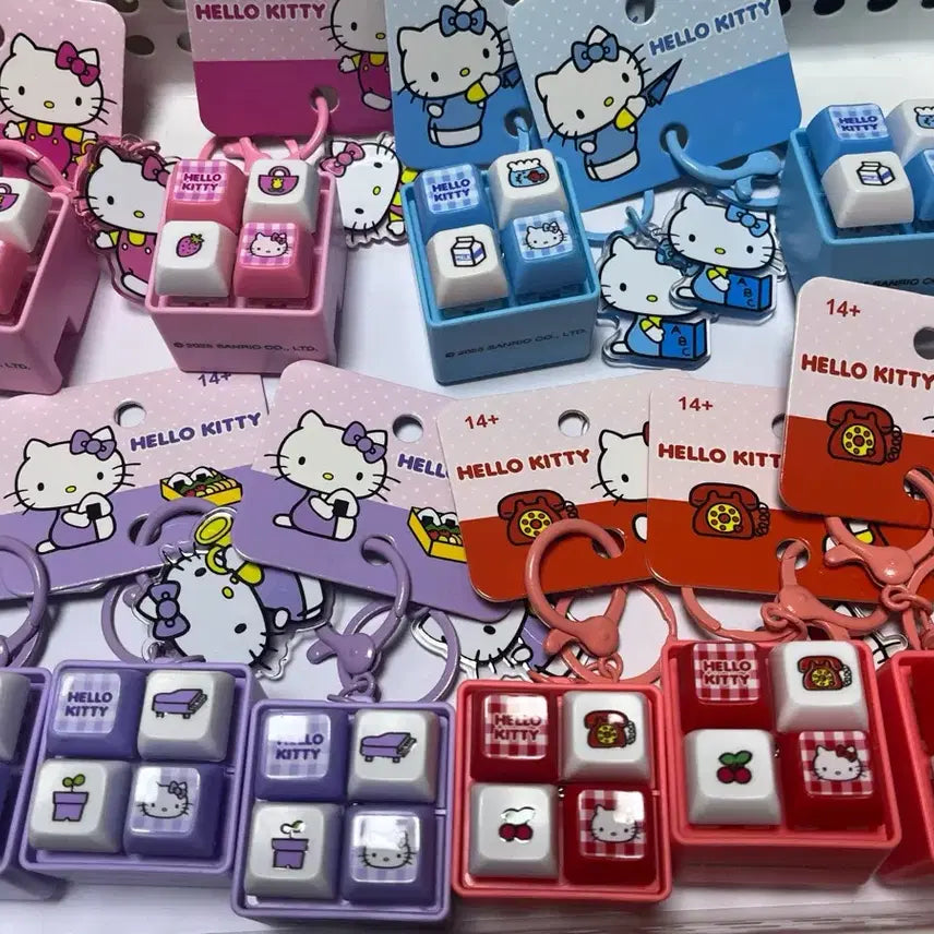 [BUNJANG] Authentic Hello Kitty LED Sound Keycap Keyring / [정품] 헬로키티 LED 음성 키캡 키링
