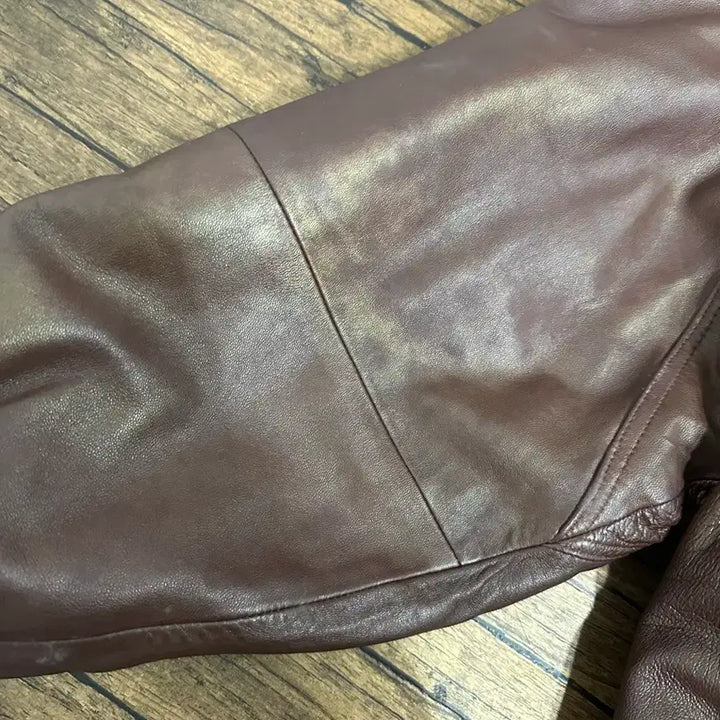 [BUNJANG] Sultan Leather 90s Vintage Leather Bomber Jacket / 90s SULTAN Sultan Leather 빈티지 가죽 봄버 자켓