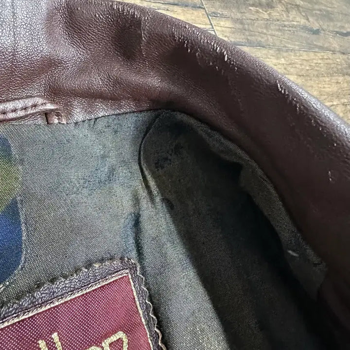 [BUNJANG] Sultan Leather 90s Vintage Leather Bomber Jacket / 90s SULTAN Sultan Leather 빈티지 가죽 봄버 자켓