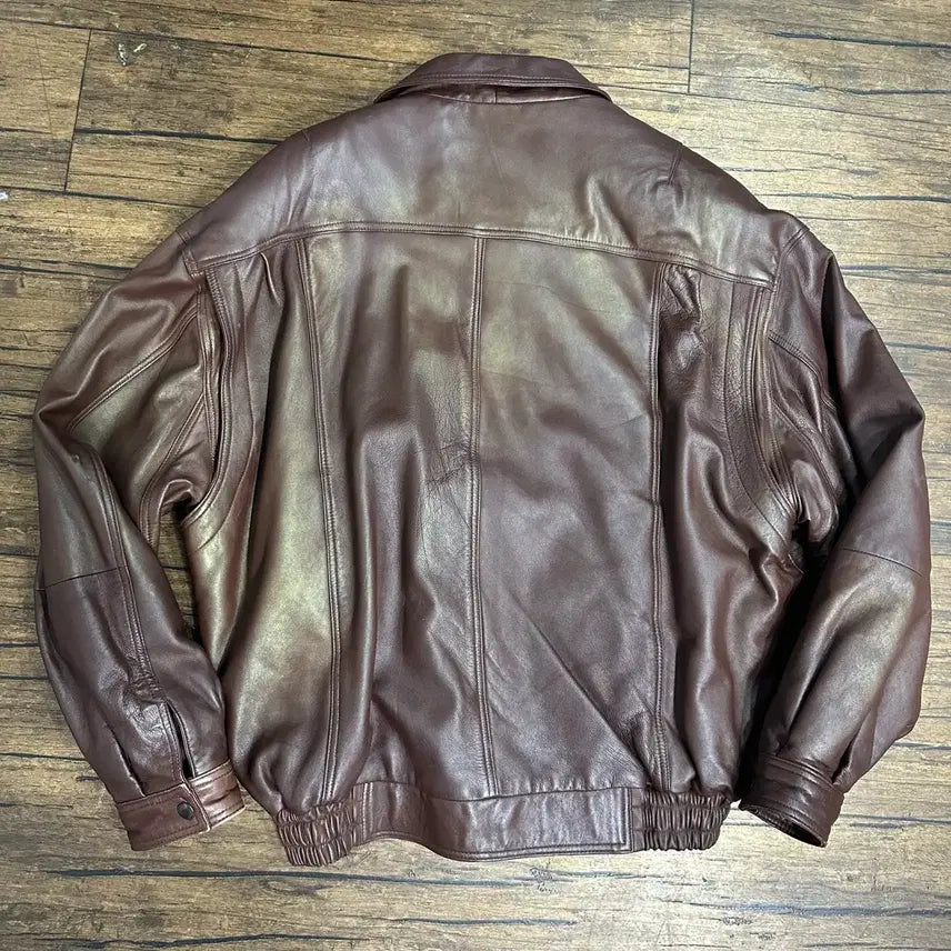 [BUNJANG] Sultan Leather 90s Vintage Leather Bomber Jacket / 90s SULTAN Sultan Leather 빈티지 가죽 봄버 자켓