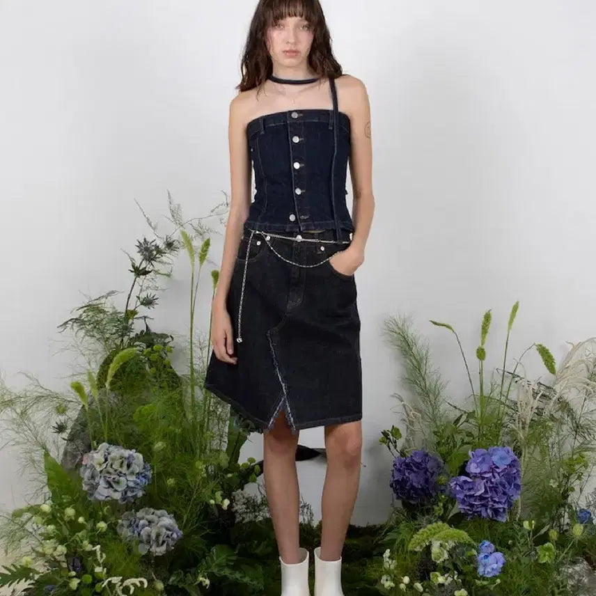 [BUNJANG] Minderi Denim Skirt / 민더리 데님 스커트