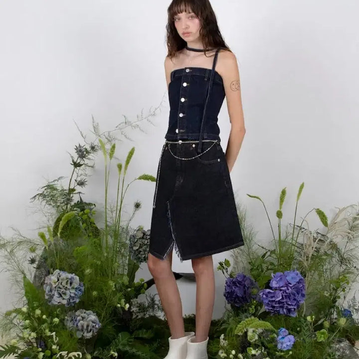 [BUNJANG] Minderi Denim Skirt / 민더리 데님 스커트