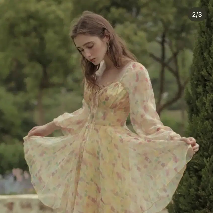 [BUNJANG] Dundrop Han So-hee Floral Sheer Dress / 한소희착용)) 던드롭 시스루 플라워 원피스 M사이즈