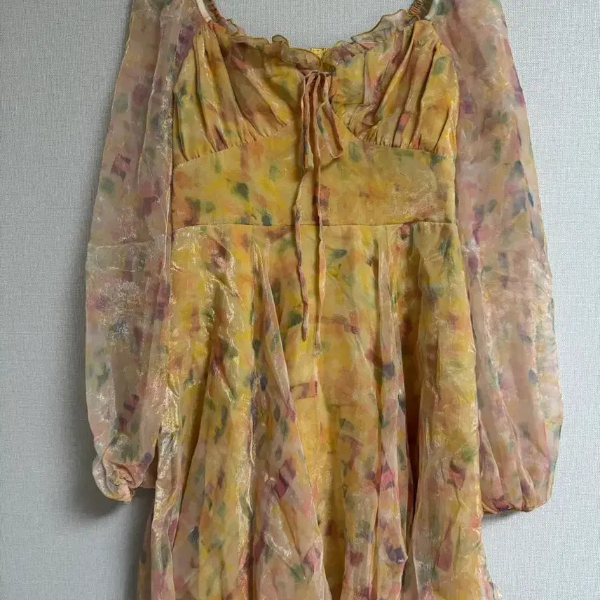 [BUNJANG] Dundrop Han So-hee Floral Sheer Dress / 한소희착용)) 던드롭 시스루 플라워 원피스 M사이즈