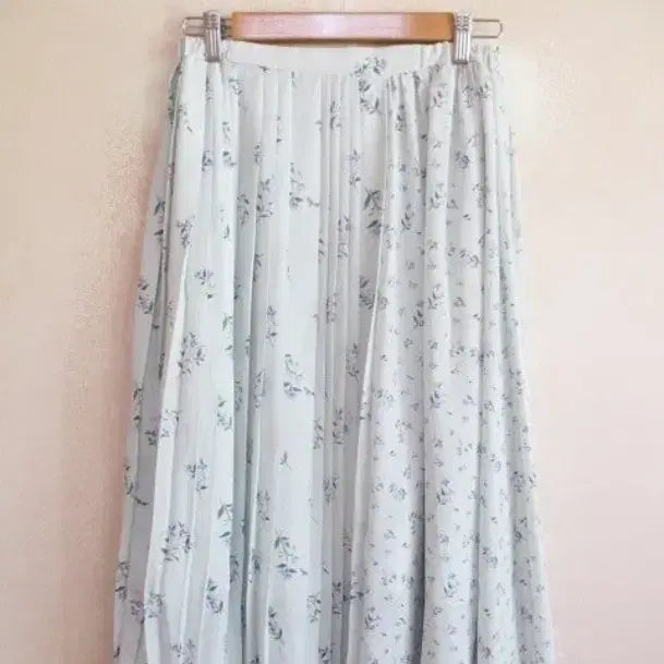 [BUNJANG] Vintage Pleated Skirt / 연블루 플라워 / 플리츠 스커트