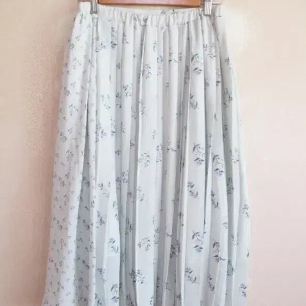 [BUNJANG] Vintage Pleated Skirt / 연블루 플라워 / 플리츠 스커트