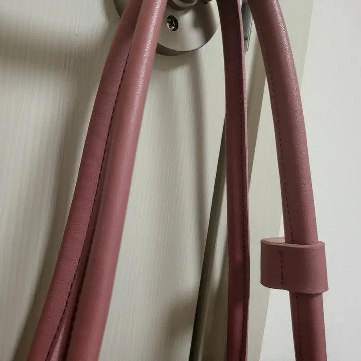 [BUNJANG] Pink Leather Tote Bag / 핑크색 가죽 토트백