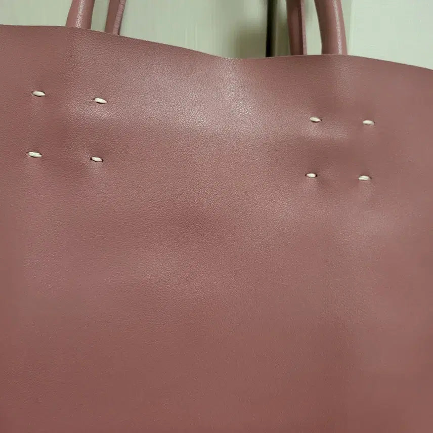 [BUNJANG] Pink Leather Tote Bag / 핑크색 가죽 토트백