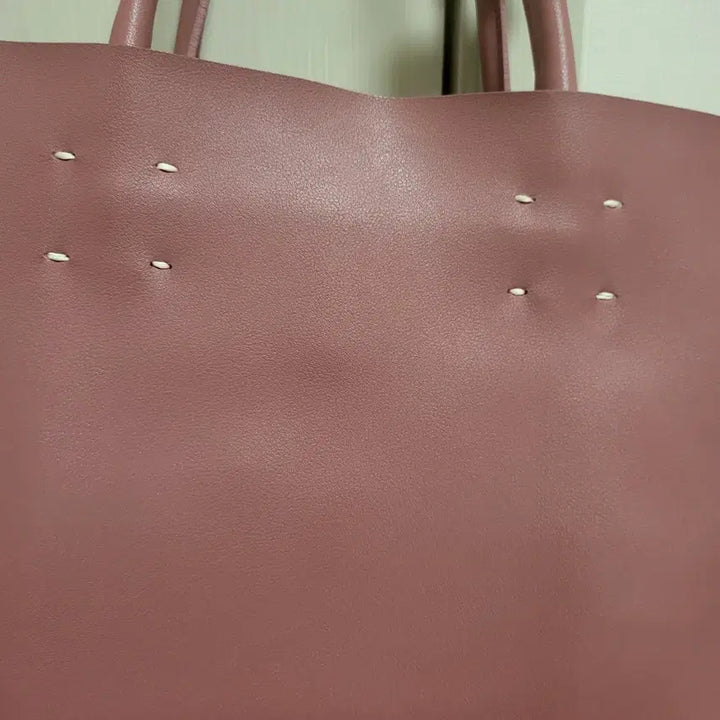 [BUNJANG] Pink Leather Tote Bag / 핑크색 가죽 토트백