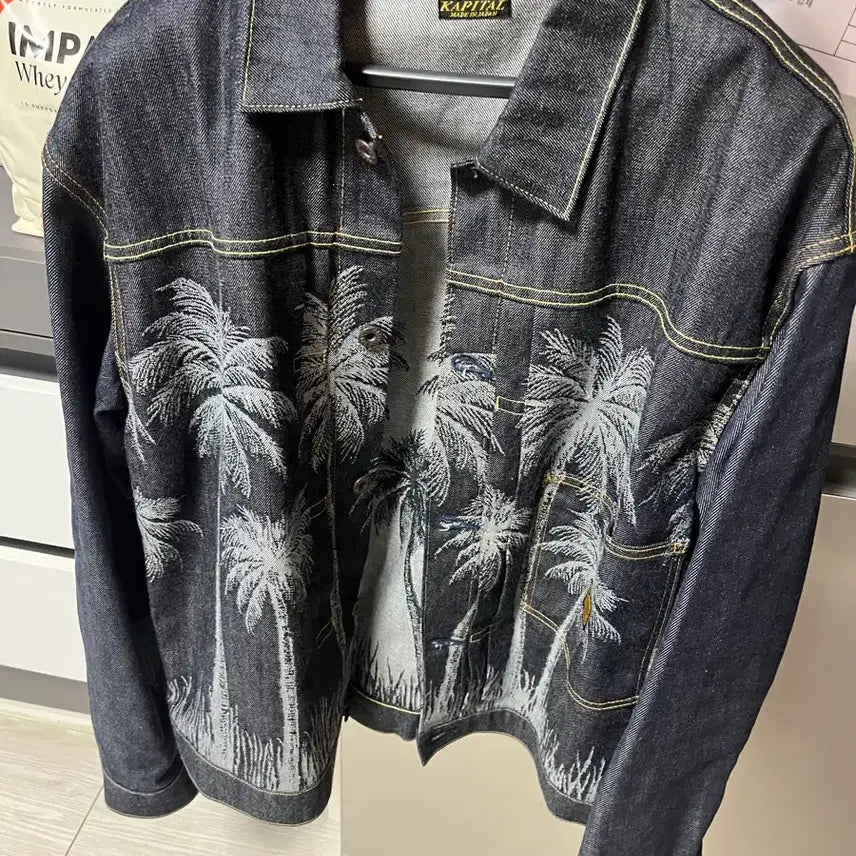 [BUNJANG] Kapital Palm Tree Denim Jacket / 캐피탈 야자수 청자켓