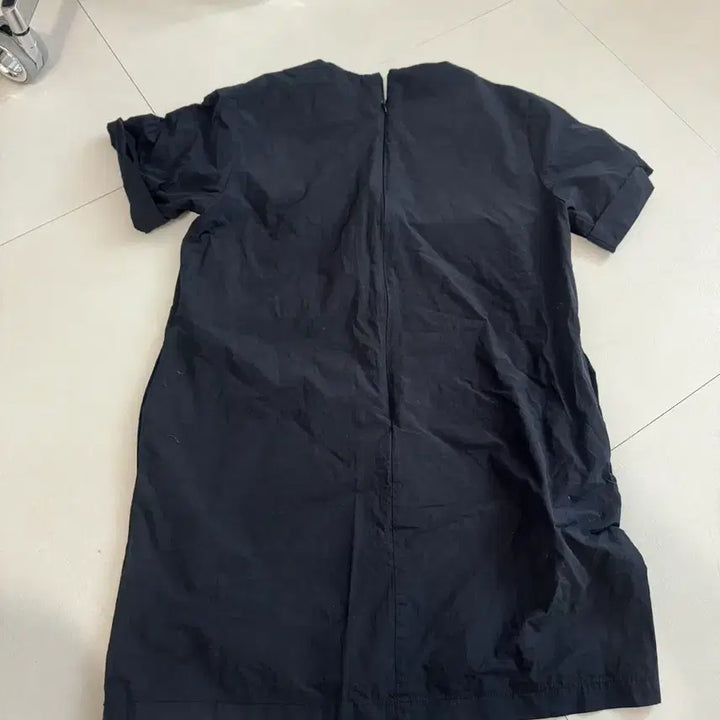 [BUNJANG] Black Short-Sleeve Long One-Piece Dress / 검정색 반팔 롱 원피스