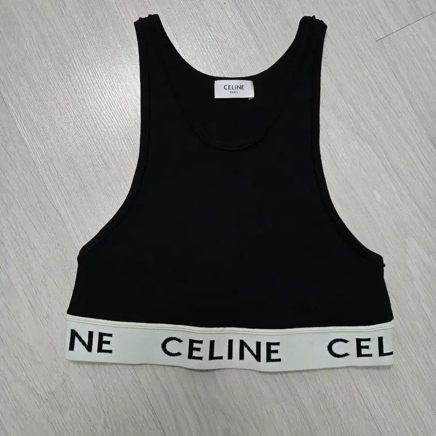 [BUNJANG] Celine Athletic Mesh Bra Top/T-shirt Black Cream M Size / 셀린느 애슬레틱 메쉬 브라탑/티셔츠 블랙 크림 M사이즈