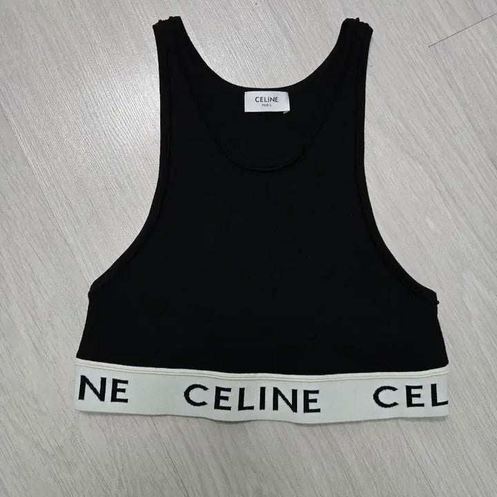 [BUNJANG] Celine Athletic Mesh Bra Top/T-shirt Black Cream M Size / 셀린느 애슬레틱 메쉬 브라탑/티셔츠 블랙 크림 M사이즈