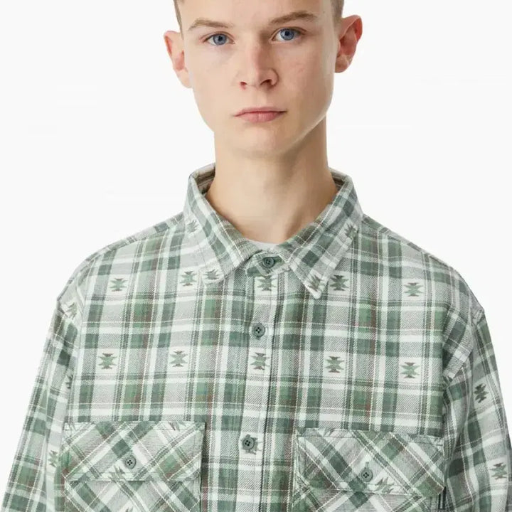 [SOLD OUT] (M) 디스이즈네버댓 African Check Shirt Green