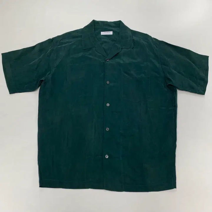 [BUNJANG] Customellow Oversized Fit Pajama Short-Sleeve Shirt (Green) / 커스텀멜로우 오버핏 파자마 셔츠 반팔 남방 (95)