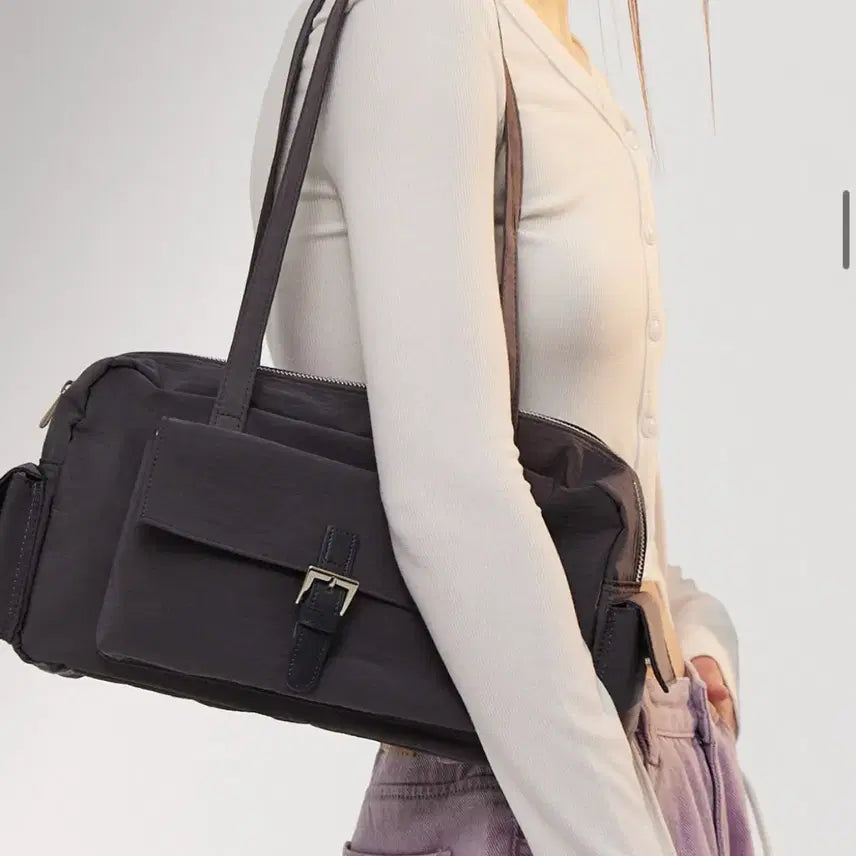 [BUNJANG] Ordinary Holiday Belt Pocket Boston Bag Tote Bag / 오디너리 홀리데이 벨트 포켓 보스턴백 토트백