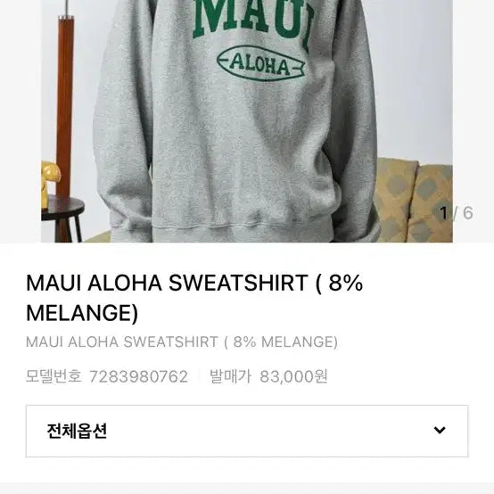 [BUNJANG] Big Wave Collective Sweatshirt L Size / 빅웨이브컬렉티브 맨투맨 L사이즈