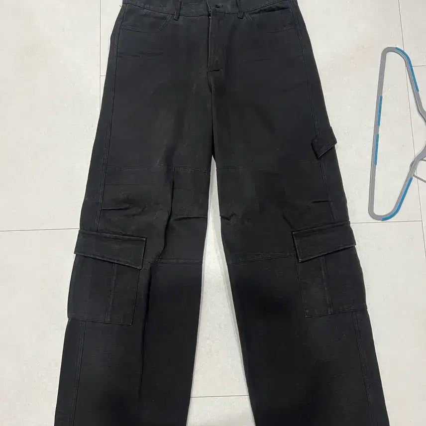[BUNJANG] 9999 Archive Oblique Pocket Wide Cargo Pants / 9999아카이브 오블리크 포켓 와이드 카고 팬츠
