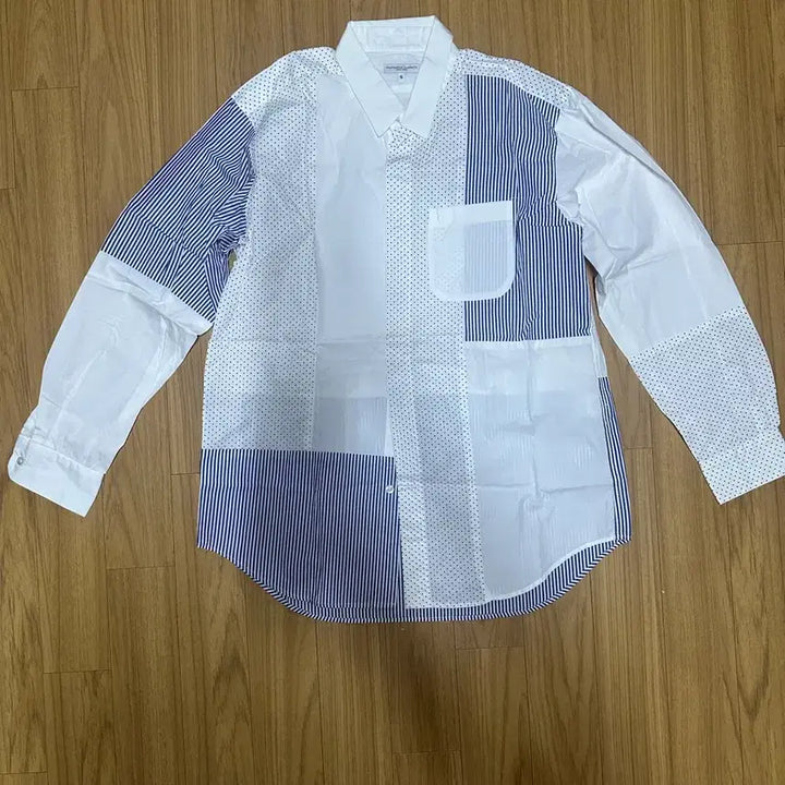 [BUNJANG] Engineered Garments Striped Dot Pattern Shirt / 엔지니어드가먼츠 셔츠 (새제품)