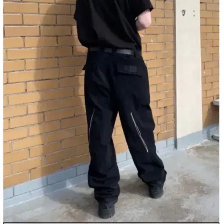 [BUNJANG] Plastic Product Wave Zipper Pants Black L / 플라스틱 프로덕트 웨이브 지퍼팬츠 블랙 L