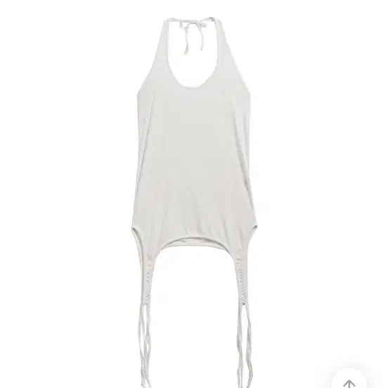[BUNJANG] Nuahmute Halter Strap Layered Skirt Tank Top White / 누아뮤트 홀쓰 홀터 스트랩 레이어드 스커트 나시 화이트