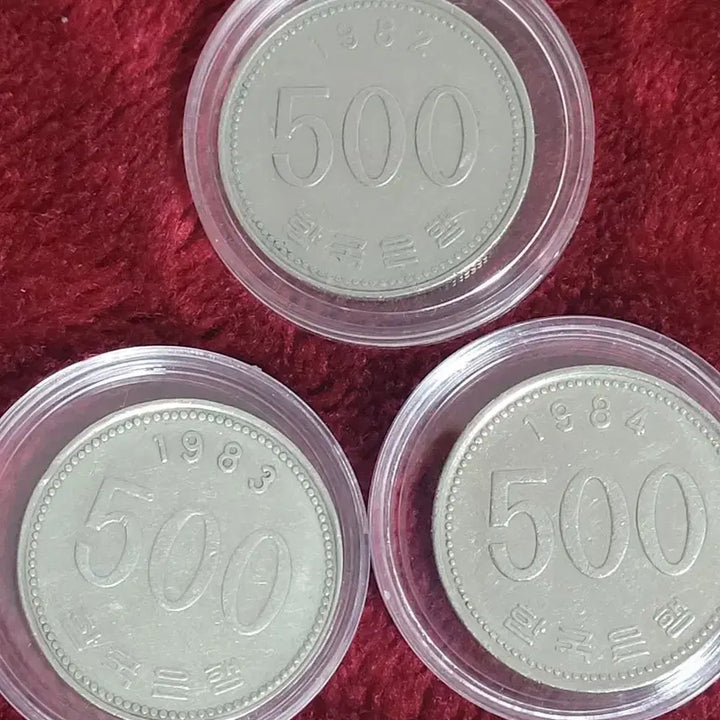 [BUNJANG] 1982, 1983, 1984 500 KRW Coin Bundle Set / 500원 동전 사용제(1982, 1983, 1984년) 일괄